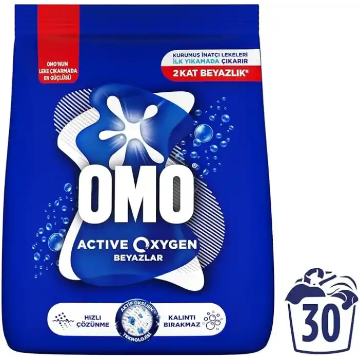 Omo Active Oxygen Toz Çamaşır Deterjanı Beyazlar için, 4.5 Kg