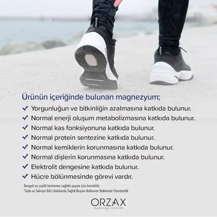 Orzax Ocean Extramag 250 Magnezyum Sitrat + P5P 30 Saşe