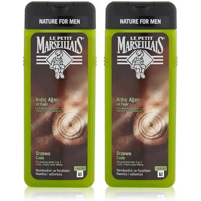 Le Petit Marseillais Men Ardıç Ağacı ve Füjer Men Duş Jeli 400 ml x2