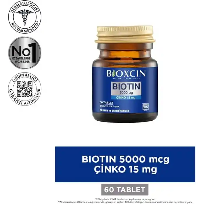 Bioxcin Biotin Saç Bakım Seti – Dökülme Karşıtı Şampuan 300 ml + Biotin 5000 mcg 60 Tablet – Saç Sağlığı İçin Takviye Edici Set
