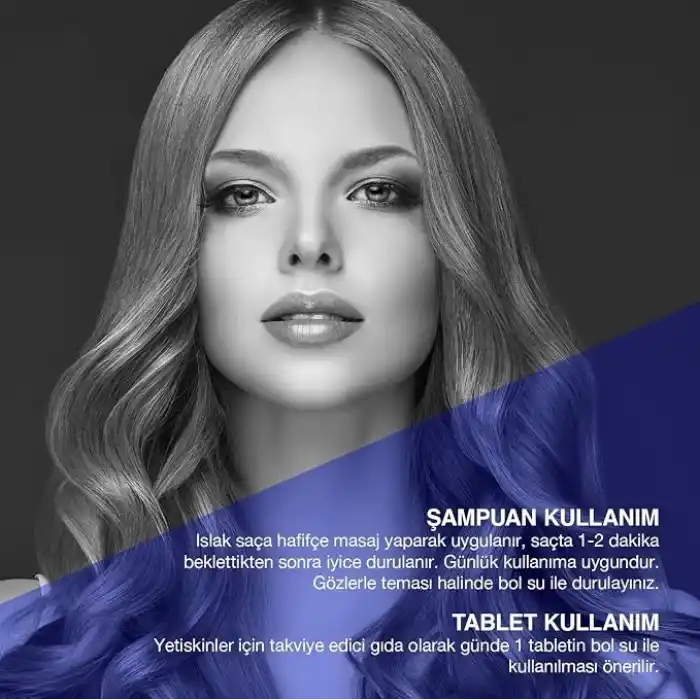 Bioxcin Biotin Saç Bakım Seti – Dökülme Karşıtı Şampuan 300 ml + Biotin 5000 mcg 60 Tablet – Saç Sağlığı İçin Takviye Edici Set