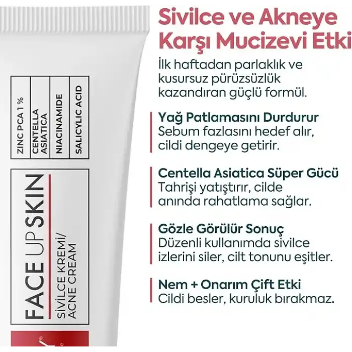 CLASYCARE Akne Kremi Yüz İçin – Sivilce ve Akne Karşıtı Leke Kremi – Salisilik Asit & Niasinamid ile Leke Giderici – Genç ve Yetişkin Cilt Bakımı, 40 ml