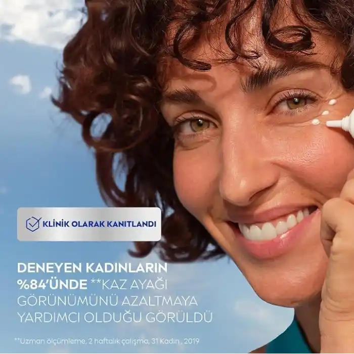 NIVEA Q10 Power Kırışık Karşıtı Sıkılaştırıcı Göz Kremi, 15 ml, Hassas Göz Çevresi, Şişkinlik,Hyaluronik Asit,Kreatin,Hafif Formül