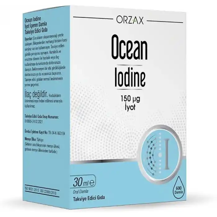 Orzax Ocean Iodine 150 Mcg Damla 30 Ml