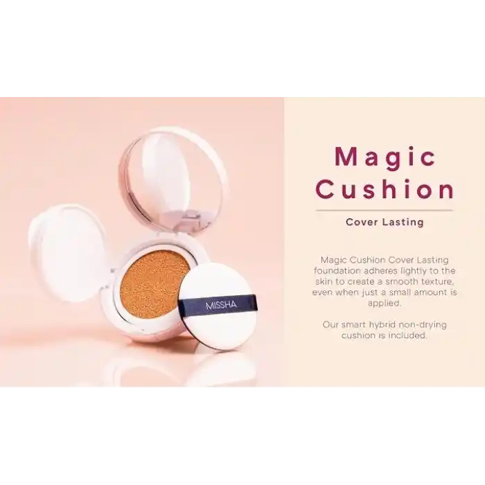 MISSHA Yüksek Kapatıcı Yarı Mat SPF50+ PA+++ Fondöten 15g Magic Cushion Cover Lasting No.21