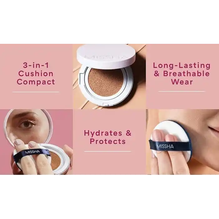 MISSHA Yüksek Kapatıcı Yarı Mat SPF50+ PA+++ Fondöten 15g Magic Cushion Cover Lasting No.21