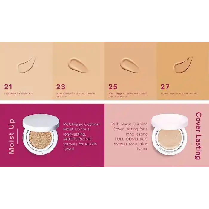 MISSHA Yüksek Kapatıcı Yarı Mat SPF50+ PA+++ Fondöten 15g Magic Cushion Cover Lasting No.21