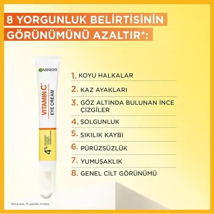 Garnier C Vitamini Parlak Aydınlatıcı Göz Kremi