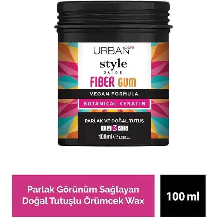 URBAN Care Style Guide Parlak Görünüm Sağlayan Fiber Gum- Doğal Tutuş- Saç Sakızı-100ml