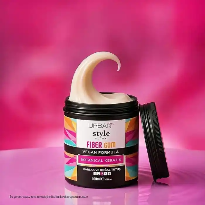 URBAN Care Style Guide Parlak Görünüm Sağlayan Fiber Gum- Doğal Tutuş- Saç Sakızı-100ml