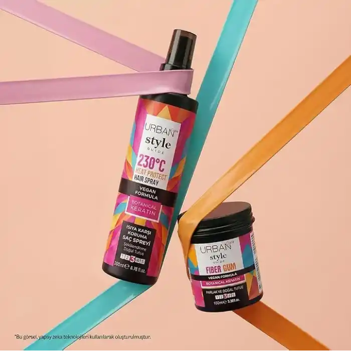 URBAN Care Style Guide Parlak Görünüm Sağlayan Fiber Gum- Doğal Tutuş- Saç Sakızı-100ml