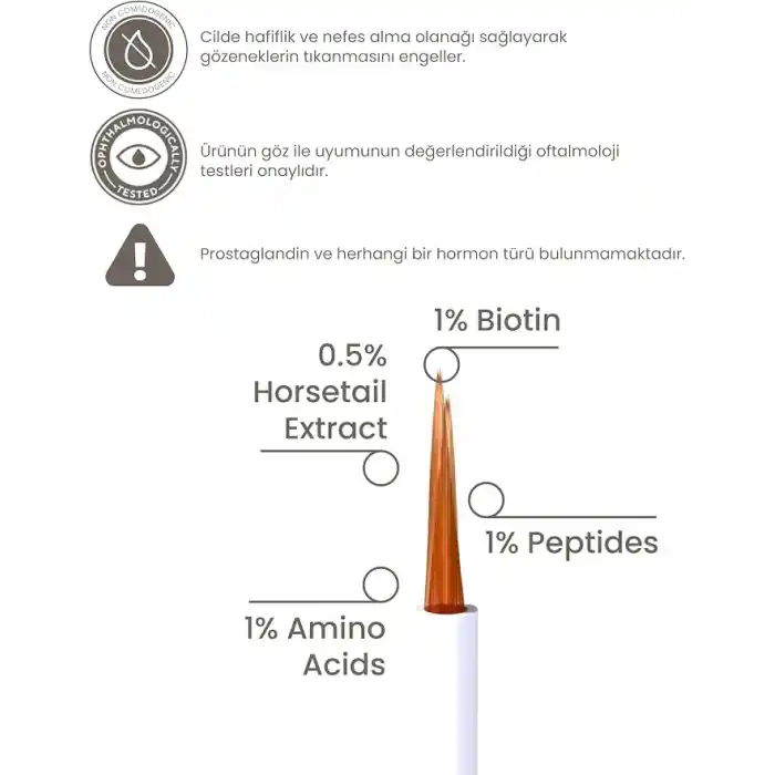 Çok Peptitli Güçlendirici Kirpik & Kaş Serumu 3 ml