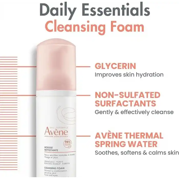 EAU THERMALE AVENE Normal Ve Karma Hassas Ciltler İçin Temizleme Köpüğü 150 ML