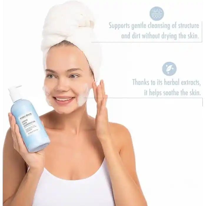 Maruderm Hassas ve Atopik Ciltler için Yüz Yıkama Jeli – Nazik Arındırıcı Nem Destekli Temizleyici, Papatya & Aloe Vera ile, 400 ML