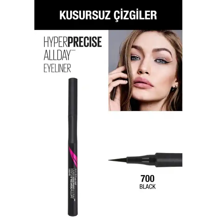 Maybelline New York Hyper Precise All Day Eyeliner - 700 Black (Siyah)