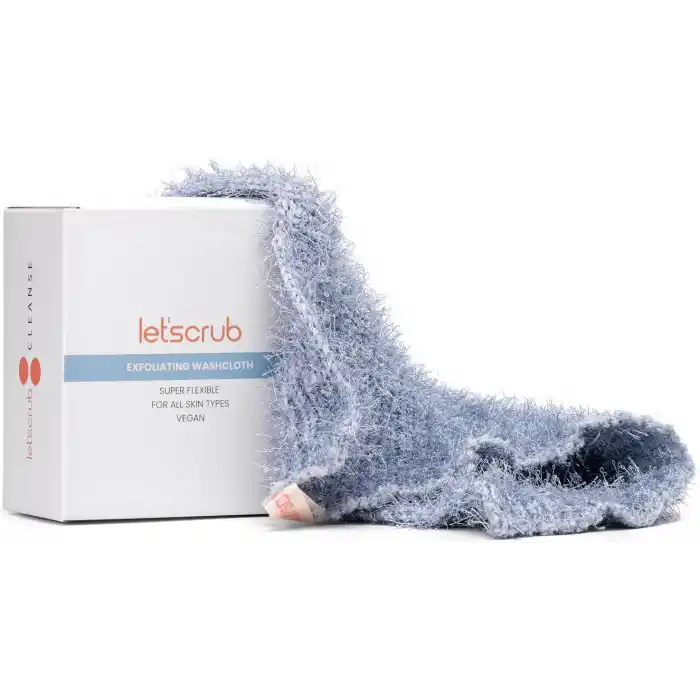 Letscrub Süper Esnek Mavi Banyo Lifi Tüm Cilt Tiplerine Uygun Duş Lifi Unisex 20x30 Cm
