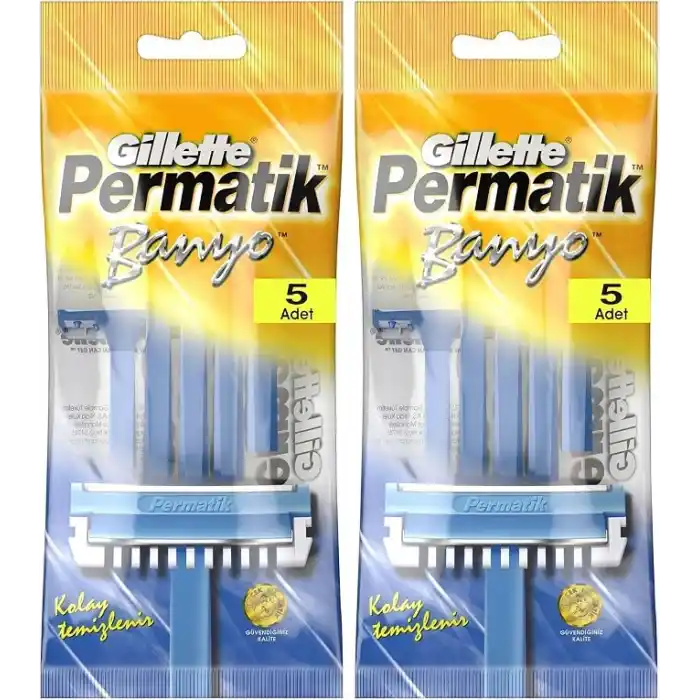 Gillette Permatik Banyo Kullan At Erkek Tıraş Bıçağı 5 Adet 2li paket