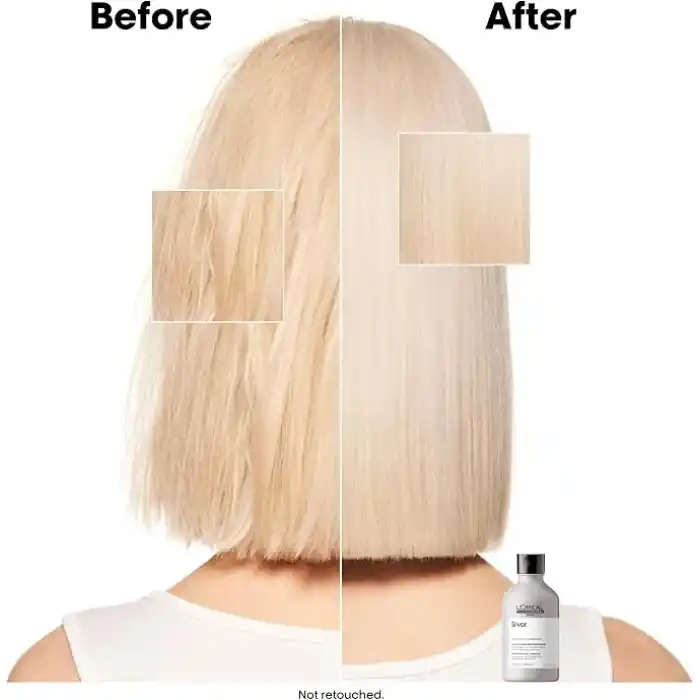 LOréal Professionnel Paris Serie Expert Silver Çok Açık Sarı, Gri ve Beyaz Saçlar için Renk Dengeleyici Mor Şampuanı 300 ml
