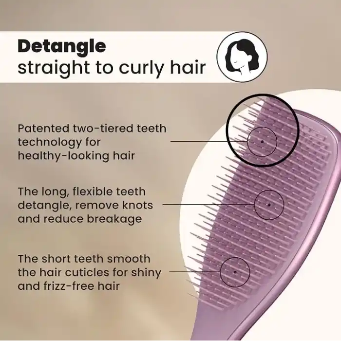 Tangle Teezer Ultimate Detangler Chrome Mauve Copper Islak & Kuru Saç Fırçası-Tarak