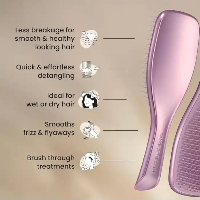 Tangle Teezer Ultimate Detangler Chrome Mauve Copper Islak & Kuru Saç Fırçası-Tarak