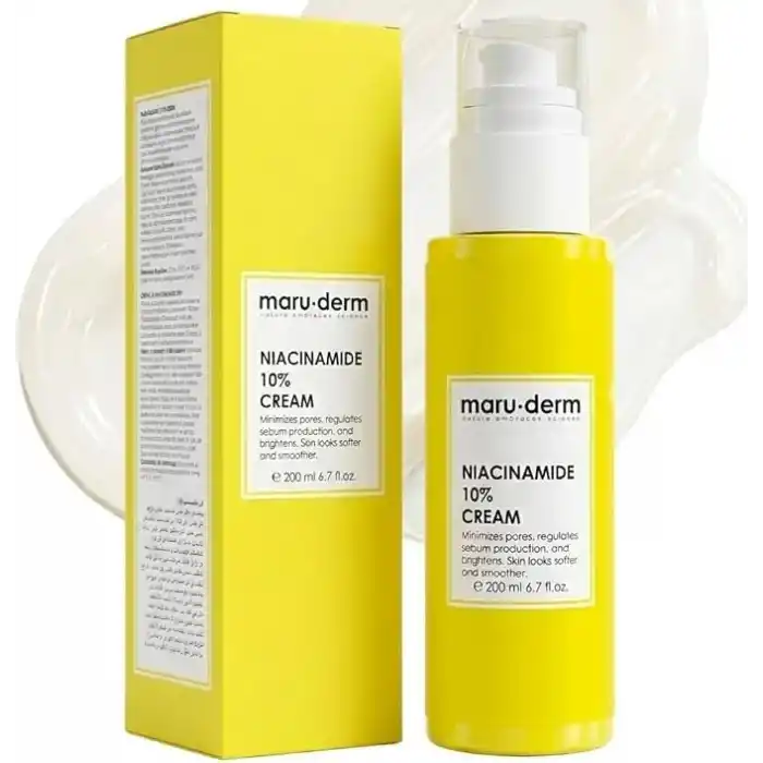 Maruderm Niacinamide%10 Leke Karşıtı ve Gözenek Görünümü İnceltici Krem – Düzensiz Cilt Tonu ve Dokusuna Karşı Yoğun Etkili Bakım Kremi, 200 ML