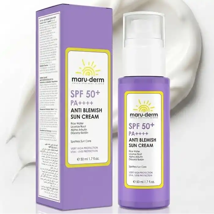 Maruderm Leke Karşıtı Güneş Kremi SPF 50+ PA++++ – Yeni Nesil Kore Filtreli, Alfa-Arbutin & Niasinamid İçerikli, Leke Görünümüne Karşı Güneş Koruyucu, 50 ML