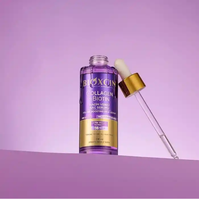 Bioxcin Collagen & Biotin Saç Serumu 100 ml – Saç Dökülmesine Karşı, Hacimlendirici, Hidrolize Kolajen, Biotin ve BioComplex B11 İçerikli