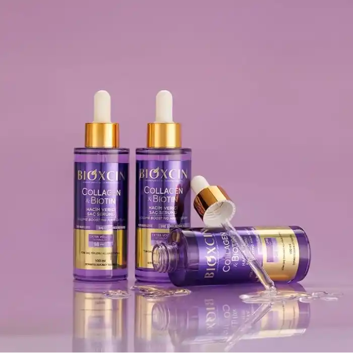 Bioxcin Collagen & Biotin Saç Serumu 100 ml – Saç Dökülmesine Karşı, Hacimlendirici, Hidrolize Kolajen, Biotin ve BioComplex B11 İçerikli