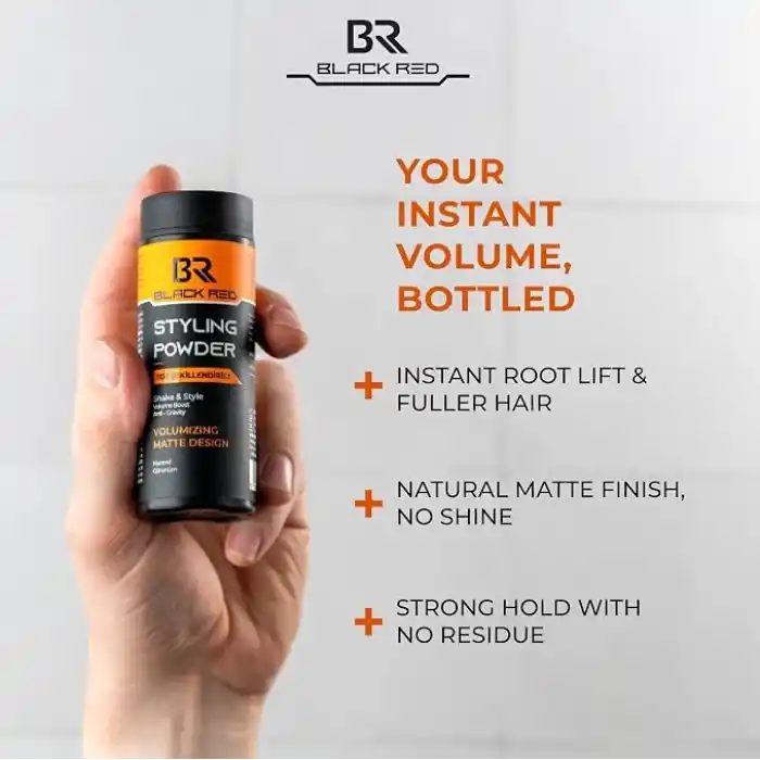 BLACK & RED Saç Şekillendirici Toz Wax Hacimli Görünüm - Matte Volume Styling Powder Wax - 20G