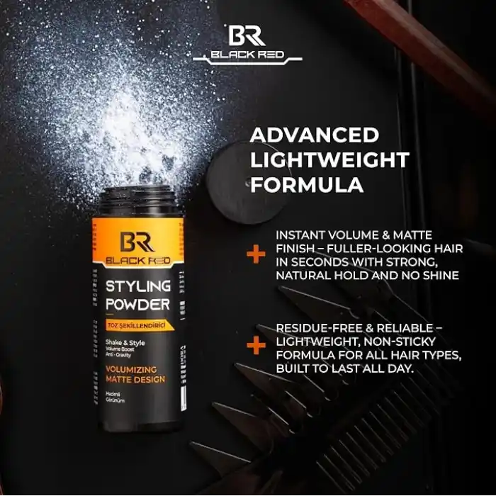 BLACK & RED Saç Şekillendirici Toz Wax Hacimli Görünüm - Matte Volume Styling Powder Wax - 20G