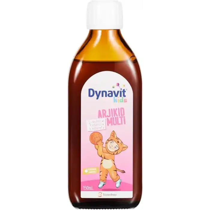 Dynavit Kids Arjikid Multi Şurup 150 mL - Büyüme & Kemik Gelişimi - Çocuk için L-Arjinin, vitamin & mineral