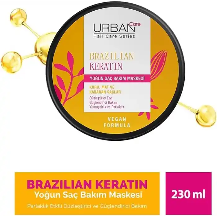 Urban Care Brazilian Keratin Yoğun Saç Bakım Maskesi, 230 ml