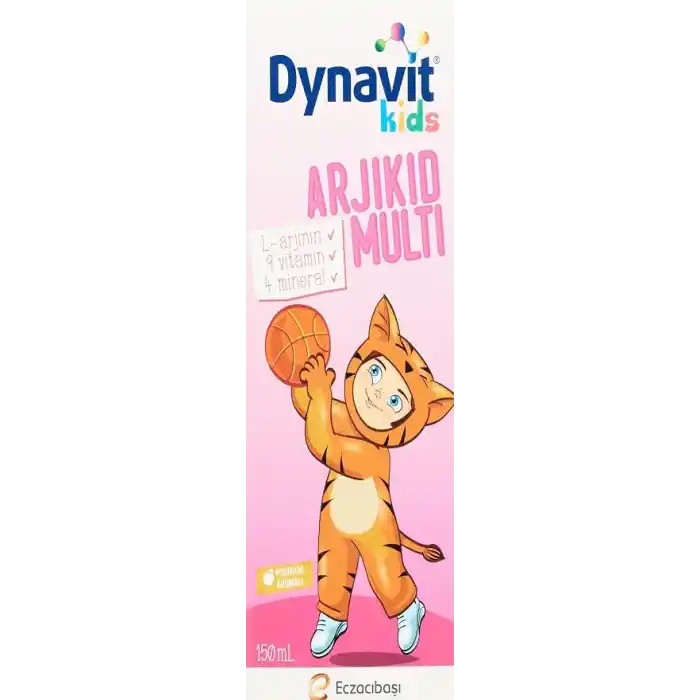Dynavit Kids Arjikid Multi Şurup 150 mL - Büyüme & Kemik Gelişimi - Çocuk için L-Arjinin, vitamin & mineral