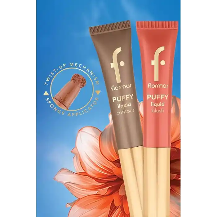 Puffy Liquid Nemlendirici Etkili & Parlak Bitişli Sünger Aplikatörlü Likit Allık