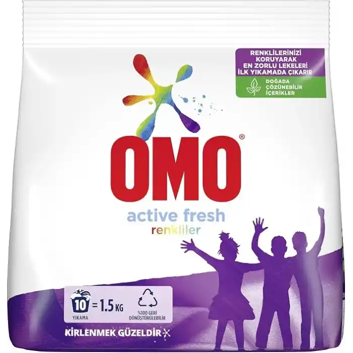 Omo Active Fresh Renkliler Toz Deterjanı 1.5 kg