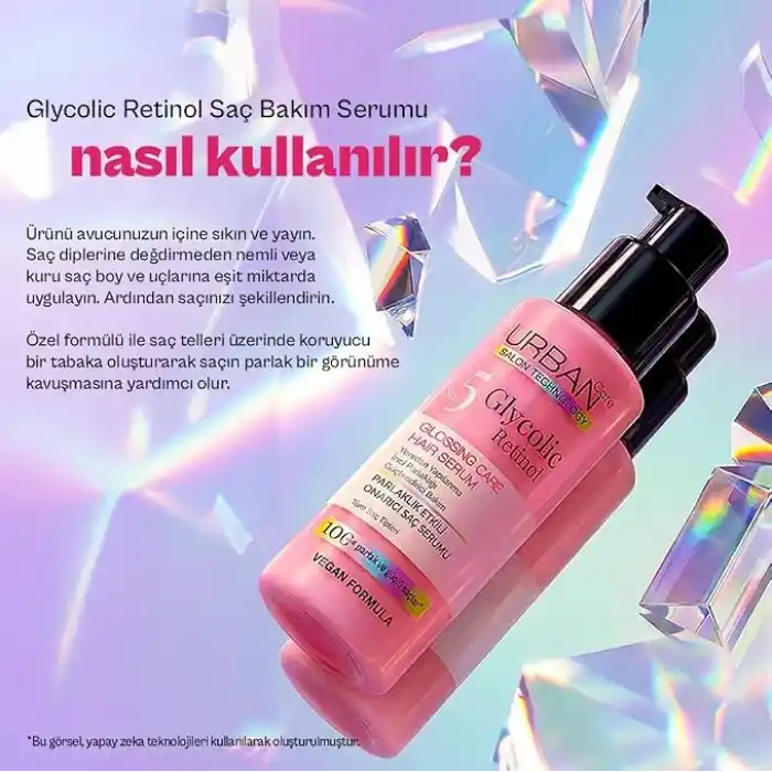 URBAN Care Glycolic Retinol Parlaklık Etkili Onarıcı Saç Bakım Serumu-100ml-Gloss
