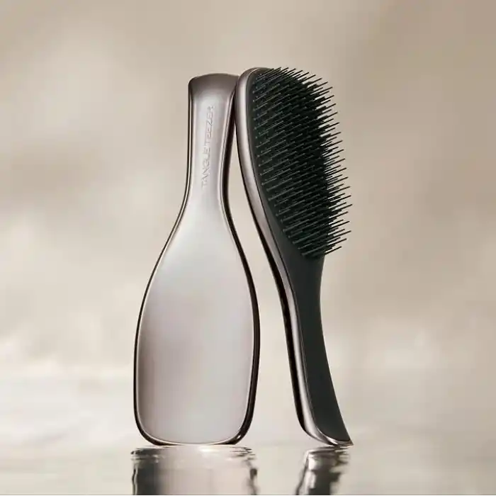 Tangle Teezer Ultimate Detangler Chrome Midnight Silver Gümüş Düz ve Kıvırcık Saçlar için Saç Fırçası Tarak