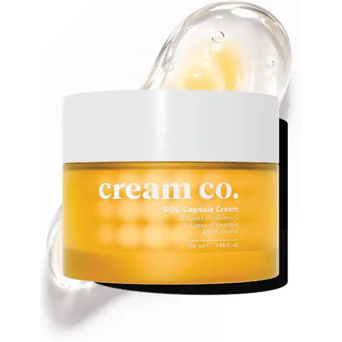 Cream Co. Leke Karşıtı Cilt Tonu Eşitleyici C Vitamini Nemlendirici Kapsül Yüz Kremi 50 ML, Tüm Cilt Tipleri