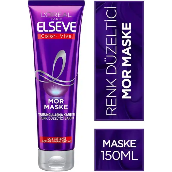 LOreal Paris Elseve Turunculaşma Karşıtı Renk Düzeltici Mor Maske 150 ml