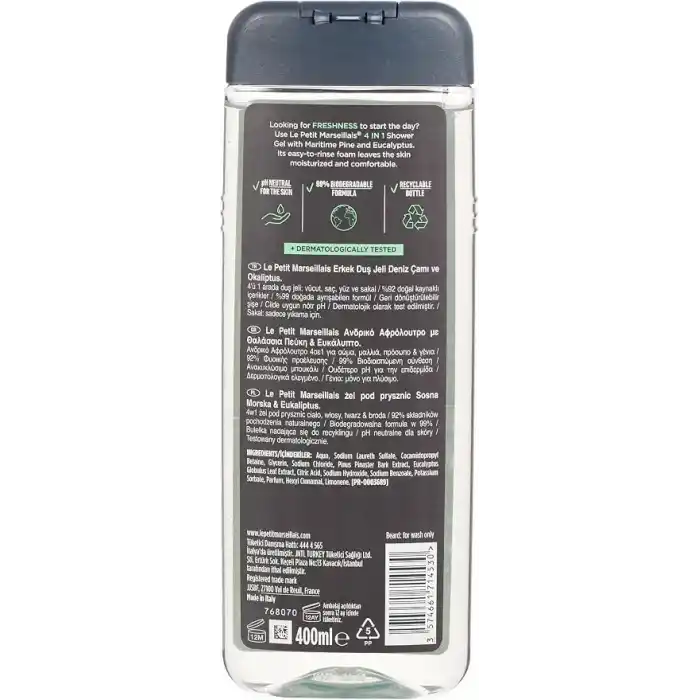 Le Petit Marseillais LPM Deniz Çamı ve Okaliptus 400 ml Duş Jeli