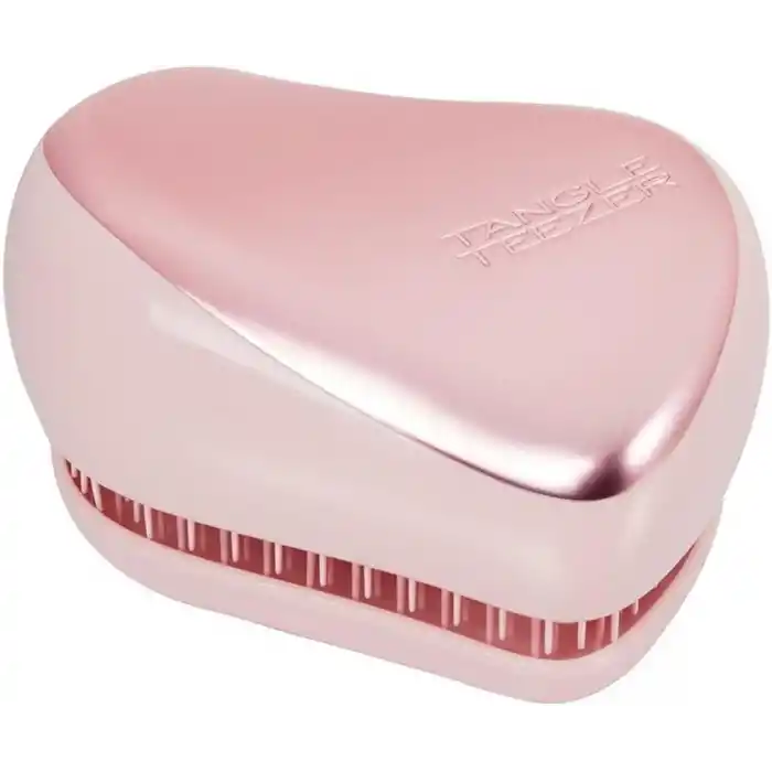 Tangle Teezer Compact Styler Pink Matte Chrome Saç Fırçası - Seyahat ve Çanta Boy Tarak
