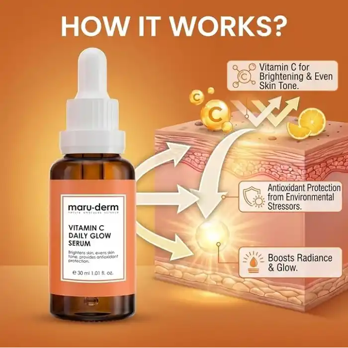 Maruderm C Vitamini ve Peptit Aydınlatıcı Cilt Bakım Serumu – Canlılık ve Ton Eşitliği Görünümü Destekleyici Yüz Serumu,%10 Sodyum Askorbil Fosfat ile, 30 ML