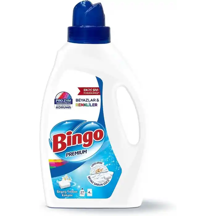 Bingo Sıvı Deterjan 1755 ml, Renkli & Beyaz, Beyaz Sabun