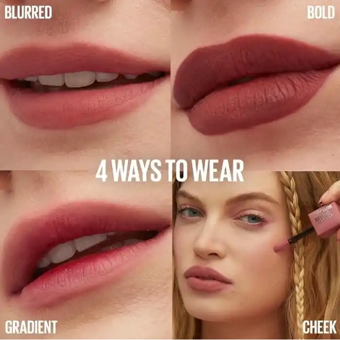 Maybelline New York Super Stay Teddy Tint Uzun Süre Kalıcı Likit Mat Tint 15 Skinny Dip