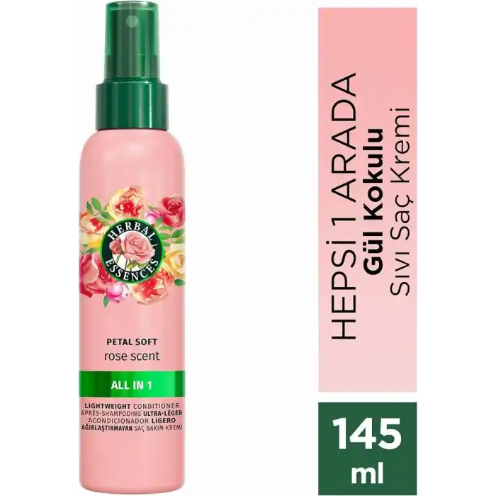 Herbal Essences Kadifemsi Yumuşaklık Gül Kokulu Hepsi Bir Arada Ağırlaştırmayan Sıvı Saç Kremi 145ml