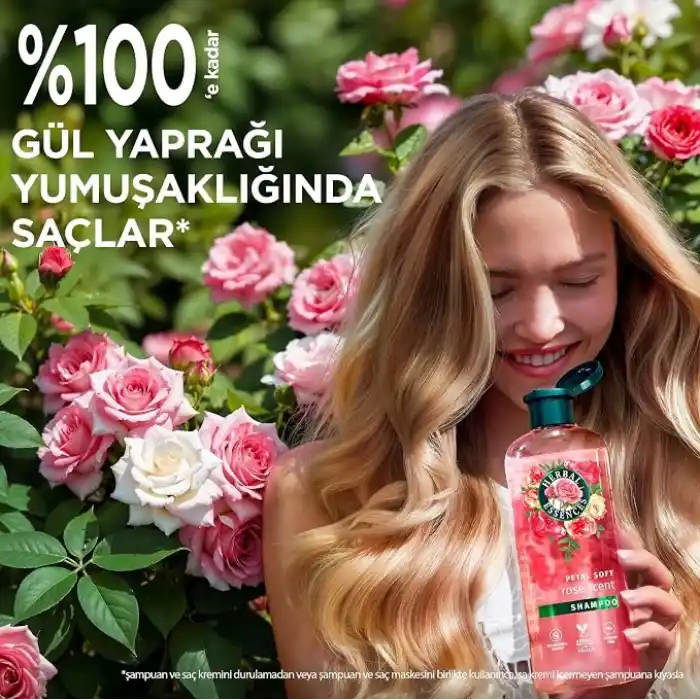 Herbal Essences Kadifemsi Yumuşaklık Gül Kokulu Hepsi Bir Arada Ağırlaştırmayan Sıvı Saç Kremi 145ml