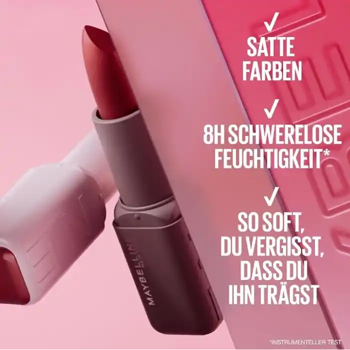 Maybelline New York Serum Etkili Hyalüronik Asit ve Besleyici Yağ İçeren Ruj - 106 Maybe Its Soft