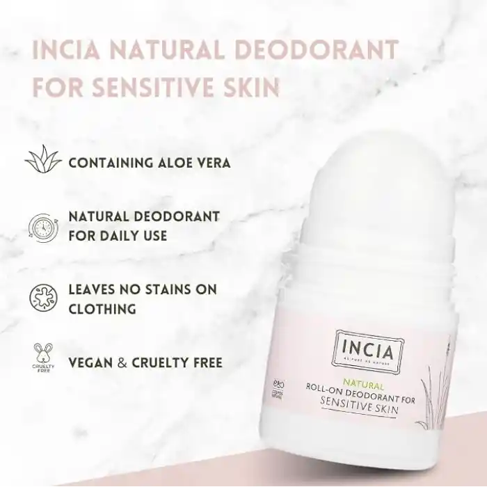 Incia Incia Natural Hassas Ciltler için Doğal Roll-On 50ml 1 Paket