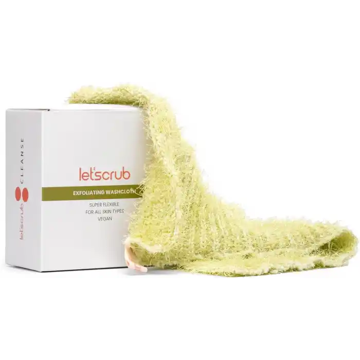 Letscrub Süper Esnek Yeşil Banyo Lifi Tüm Cilt Tiplerine Uygun Duş Lifi Unisex 20x30 Cm