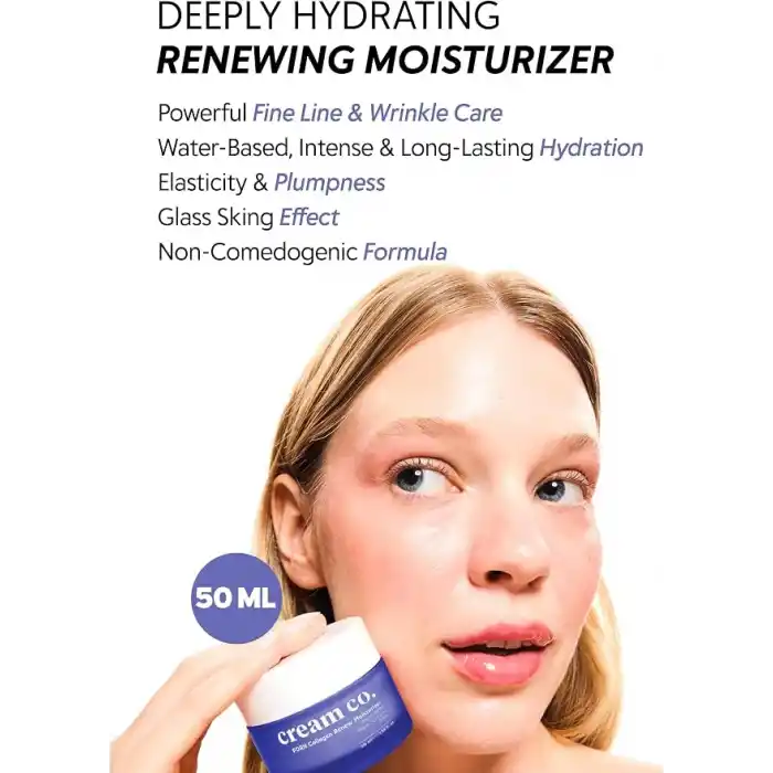 Cream Co. PDRN Kolajen Nemlendirici Yüz Kremi, Peptit NAD+ Argireline Sıkılaştırıcı Kırışıklık Karşıtı 50 ml